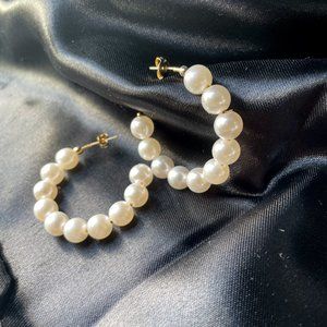Pearl Hoop Earrings